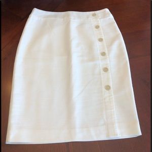 Loft Pencil Skirt with Button Detail
